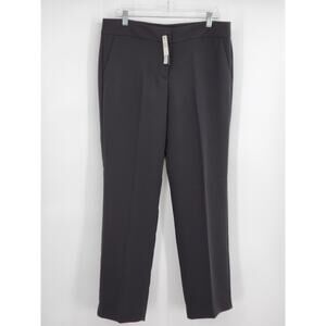 Talbots Black Pleated Signature Trouser Pants Size 12 NWT